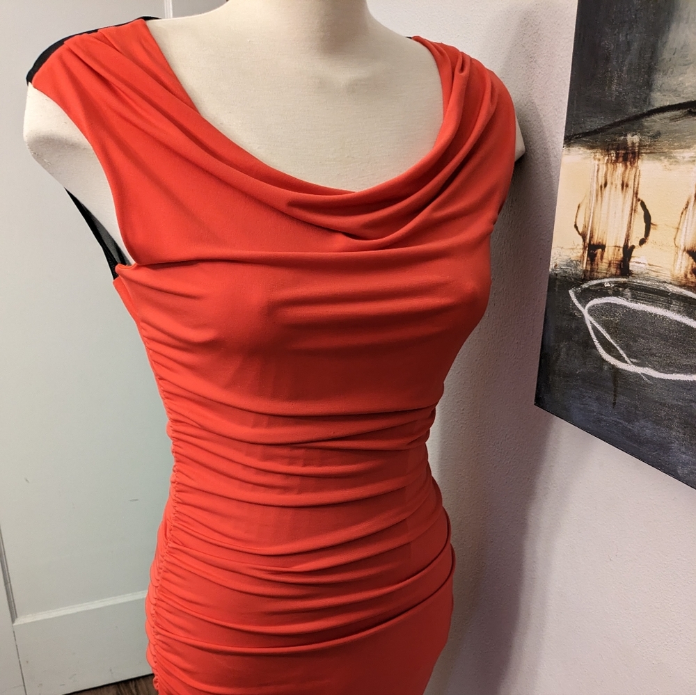 Red/ Coral sexy bodycon dress